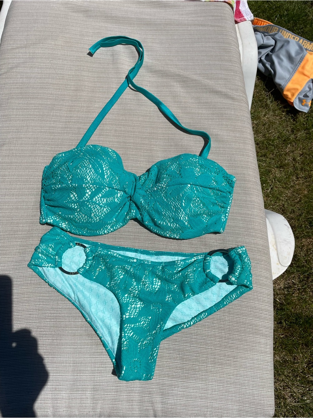 Victoria's Secret Teal Lace Bikini Set